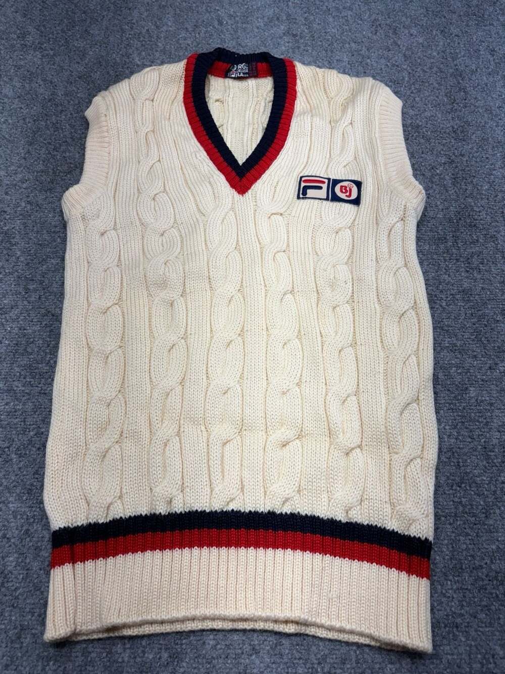 Vintage FILA 80-90s Bj Borg Era Swester Vest Sz 44 Preppy Tennis Collegiate NWOT
